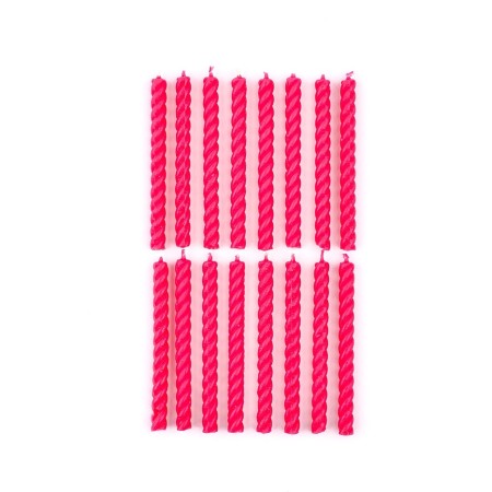 Candles for cake, fuchsia, 16 pcs., 6.5 x 0.5 cm-1