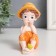 Souvenir Polystone "Boy/Girl with chicken" mix 7.5x4x4x11 cm