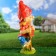Garden figure "Dwarf with medium mushrooms", 55x24x21cm, mix