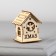 Christmas tree toy "House with an angel", from batteries, glow of warm white
