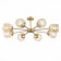 Ceiling EVOLUCE lamp. Sle155412-08. Pallo. 8x60 watts, E27, 90x90x25 cm, golden color