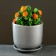 Flower Pot "Metallic" No. 2 (D12) cylinder, 0.9 liters