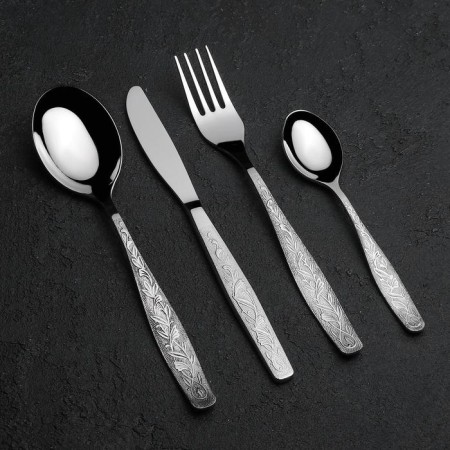 Set of dining room "Uralochka", 24 items, thickness 2 mm, decorative box-1