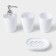 Set for the bathroom “Standard”, 4 subjects: soap dispenser, soap dish, 2 cups, 24 × 8 × 17 cm, white color