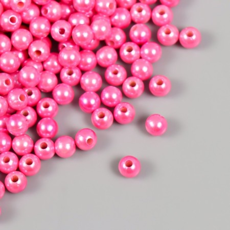 Set of beads "Pearls" D 6 mm, 250 grams, pink-1