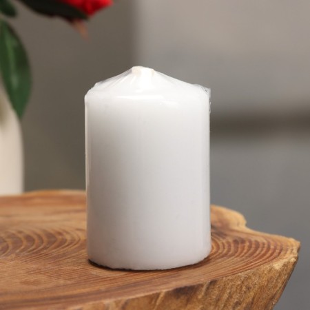 Candle - cylinder, 4x6 cm, 9 hours, white-2