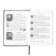 Dated 2025 diary, Escalada, A5 176 sheets, solid cover artificial leather with foam rubber, pancake embossing, cover on the cover, block 70 g/m2, black