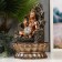 The desktop fountain from the network, the shiva backlight at the cliff with a waterfall "42x28x28 cm
