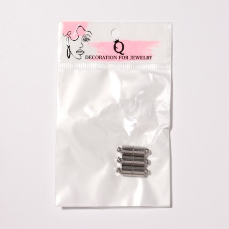 Castle Container Magnetic 16 × 6 mm, D loops = 1.5 mm (set 3 pcs.), The color of the steel-4