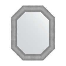 Mirror in the baguette frame, silver chain mail 88 mm, 61x76 cm