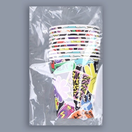 A single -single -paper glass "stickers", 250ml-4