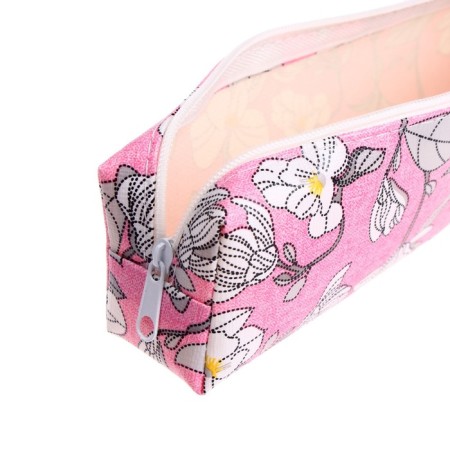 School Penal on the zipper "Flowers", mix-4