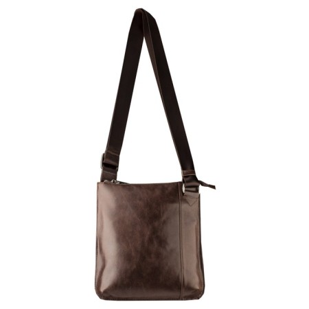 Male bag, lightning department, 2 outer pockets, adjustable belt, brown color-3