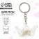 Acrylic key a keychain "Queen", 3.8 x 6 cm