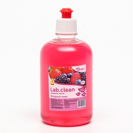 Liquid soap red lab.clean, "berry mix", push pour cover, 0.5 liters