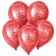 Latex ball 12 "Wise grandmother", pastel, set 25 pcs., Red color