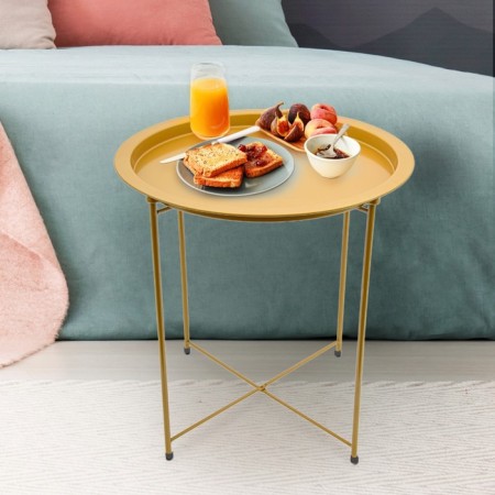 Folding metal table-stalk 2 in 1, 470 × 470 × 505 mm, the color of the gold-7