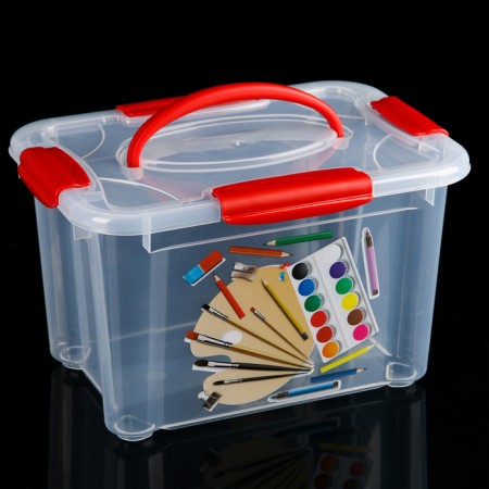 Economic storage box “Children's creativity”, 5.5 l, drawing mix-4