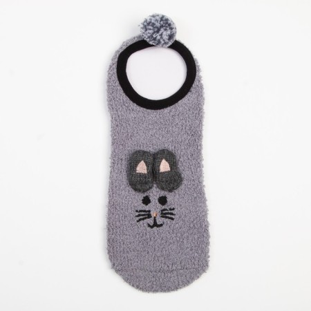 Women's socks Minaku with stoppers "Bunny", river 36-39-2