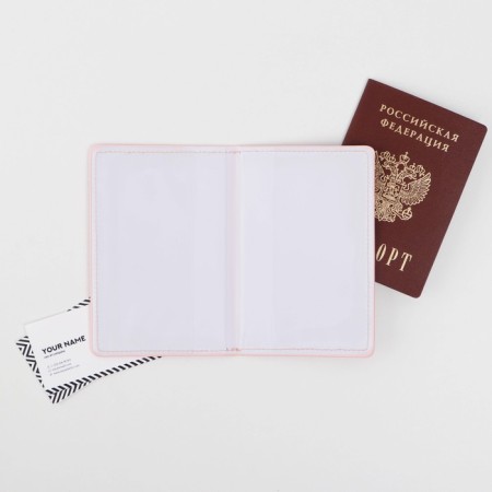 Set "since March 8": cover for PVC passport, keychain and pen Plastic-2