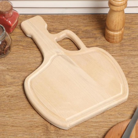 Groot and serving board "bottle" with a groove for drain, array, 35 × 25 × 2 cm