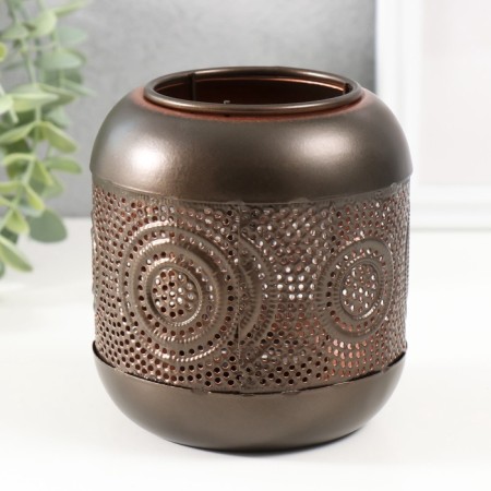 Summary metal per 1 candle "East" d = 3.7 cm brown 11.5x11.5x12.5 cm-2
