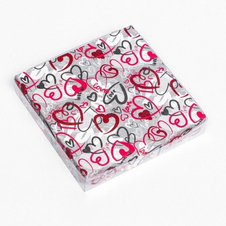 Box for cookies, "heart" 15 x 15 x 3-2