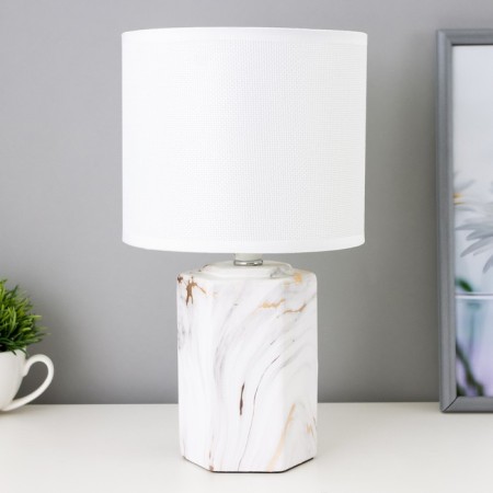 Table lamp "Ilmrammore" 1he14 40W Beige 17.5x17.5x30.5 cm Risalux
