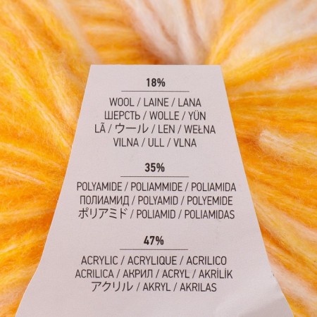 Rindrops yarn 18% wool, 35% polyamide, 47% acrylic 115m/50g (2910 yellow-white)-3