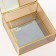 Casket glass with a metal frame "Butterfly" square caramel 15x15x8.3 cm