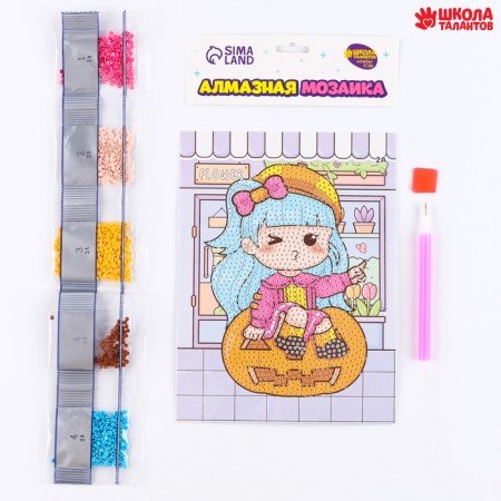 Diamond embroidery with a partial filling of MOMOE 13.7 × 18.3 cm, cardboard-1