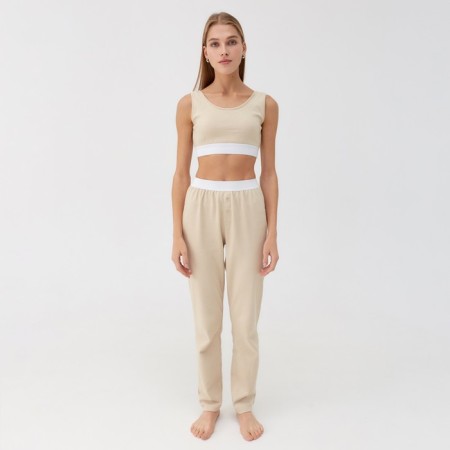 Pants Years Minaku: Home Collection Beige Color, Rr. 42-3