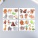 Tattoo on the body color "Funny animals" 11.5x8 cm mix