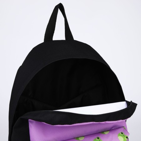 School textile “frogs”, with a pocket, 29x12x40 purple-5