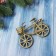Decoration Christmas tree "Bicycle Brill" 8, x12 cm, gold