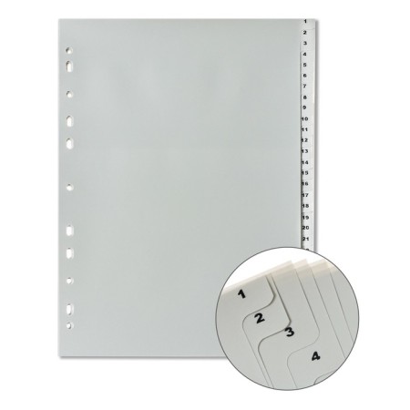 A set of A4 Office-2000 sheets, digital 1-31, gray, plastic 120 μm