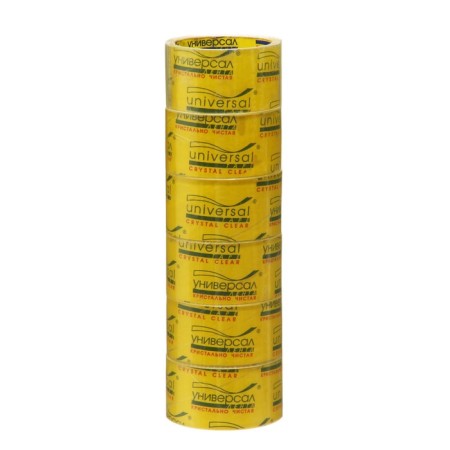 Sticky packaging tape Universal 50mm x 66y crystal - clean
