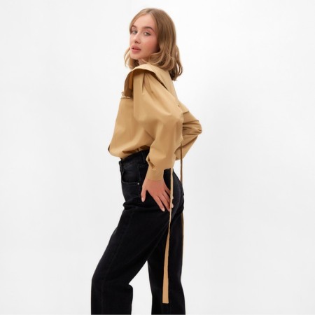 Women's blouse minku: casual collection beige color, pr 52-2
