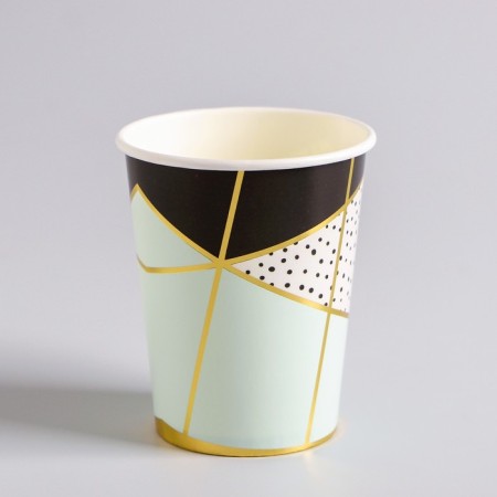 A glass of paper "mint luxury", a set of 6 pcs., 250 ml