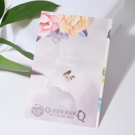 Classic pin, circle, 5 cm, white color in gold-4