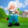 Garden figure "Dwarf with vegetables" 24x33x54cm