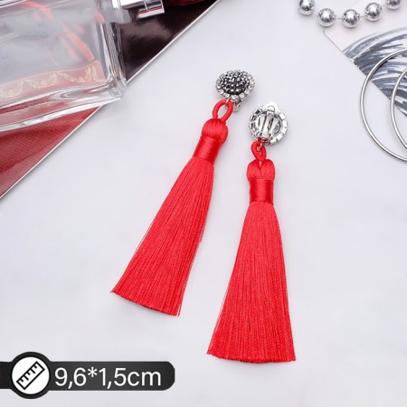 Clips "Brushes", bright red color, l brush 7 cm
