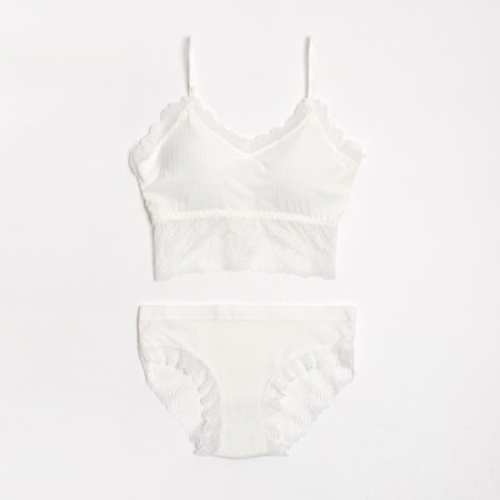 Female set (top, panties) color white, size 42-44-3