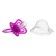 Nipple set - a dummy with a holder, SL, KL +6 months, with a cap "Butterfly", purple