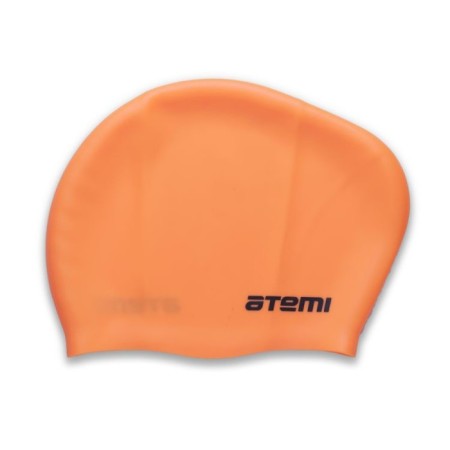 ATEMI LC-08 swimming cap, silicone, for long hair, orange color-3