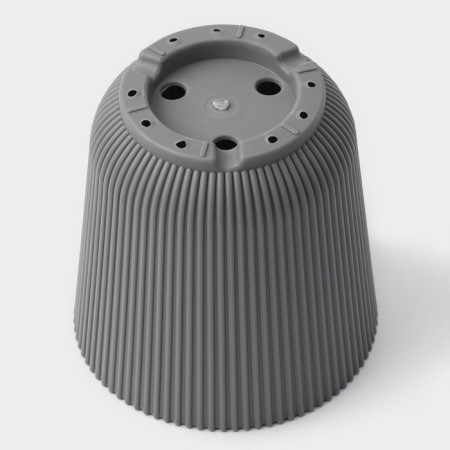 Pot for flowers with a pallet, 12 × 11.5 cm, gray color-5
