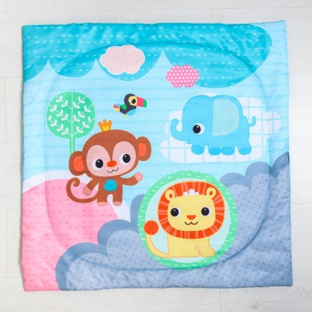 Developing rug with arcs "Friends of Africa", square, 76x76x0.5 cm-1