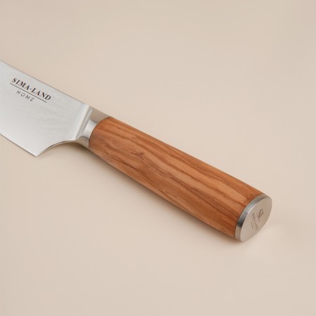 Koty Kitchen Sl Home "Olivia", chef, blade 16 cm, damask steel, brown color-5