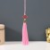 Suspension textiles, plastic "Knot of happiness and infinity" Direct pink 0.7x1x9.5 cm
