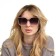 Women's sunscreen glasses "OneSun", UV 400, pipe 15 cm, lens 5.4x5.4 cm
